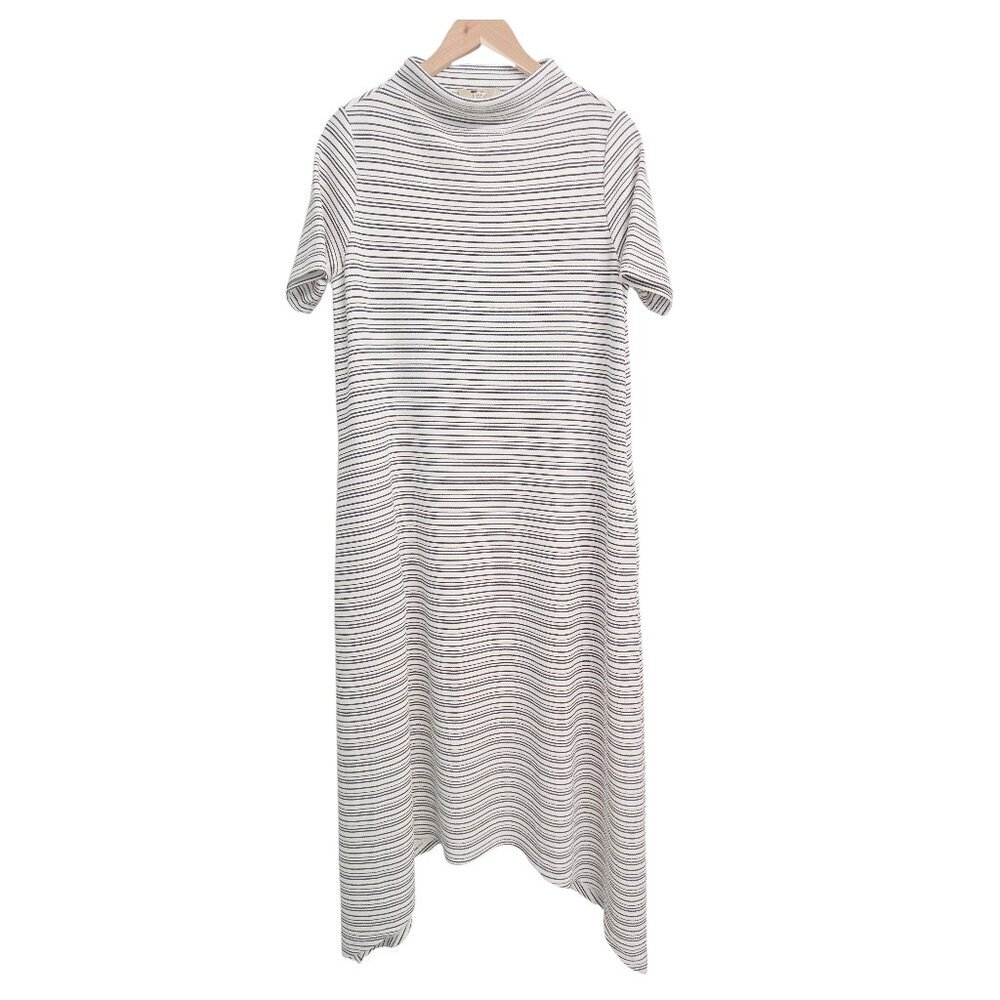 JULIA ALLERT Mock Neck A Line Midi Dress Size XL Pointed Hem Pockets